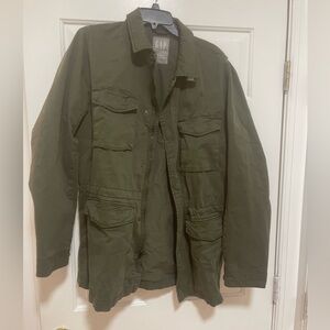 GAP Men's Dark Green Military Jacket